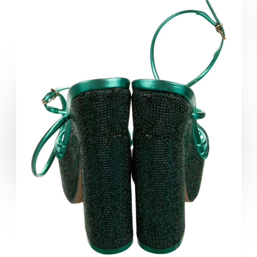 Sophia Webster  Green Crystal Embellished Sandal - Picture 4 of 6